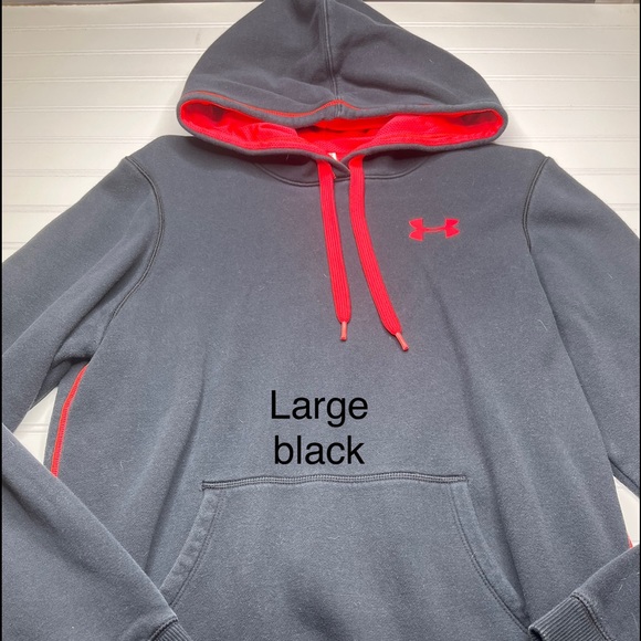 Under Armour Tops - large black neon sweatshirt